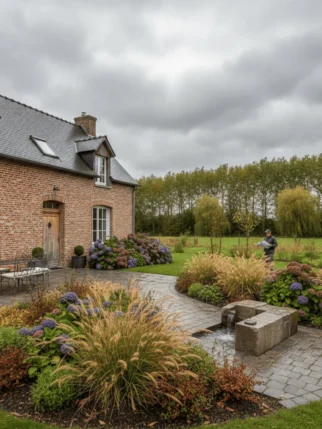 Aménagement de jardins de charme et allées circulables Votre paysagiste Arras Aimens