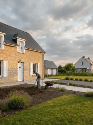 Terrassement et création d'allées sur mesure par Amenagext, paysagiste Arras et Amiens